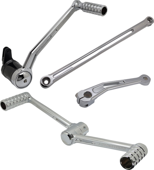Arlen Ness 420-102 Chrome SpeedLiner heel Toe Foot Control Kit fl touring