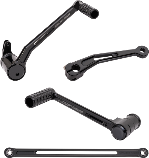 Arlen Ness 420-103 Black SpeedLiner Solo Toe Foot Control Kit fl touring