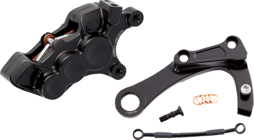 Arlen Ness 02-328 M8 Softail Black 6-Piston Rear Brake Caliper
