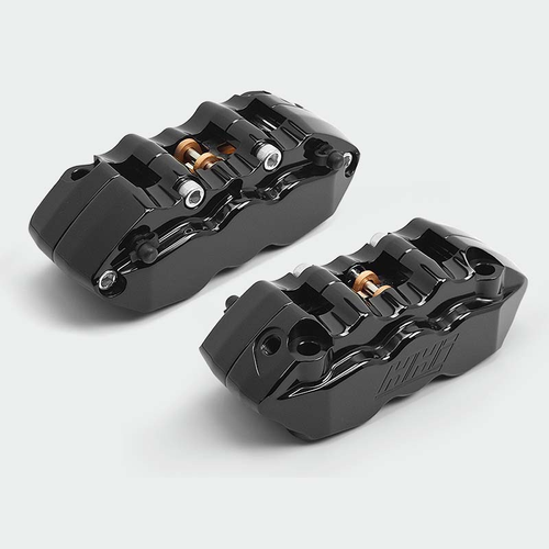 Hawg Halters FKDDAB6018D Black RADIAL MOUNT 6 PISTON DUAL CALIPER KIT m8 Harley