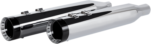 KHROME WERKS 202770 4.5"  HP-Plus Turbine Chrome Slip On Mufflers FL 17-23