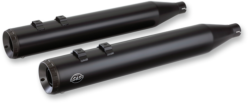 S&S CYCLE 550-0694 Grand National Slip-On Mufflers - Black M8 FL