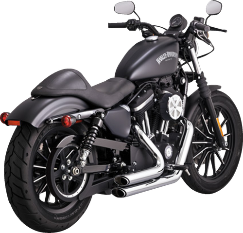 Vance 17329 Chrome Short Shots Staggered Exhaust  14-22 Sportster