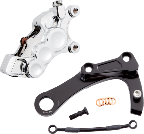 Arlen Ness 02-326 M8 Softail Chrome 6-Piston Rear Brake Caliper
