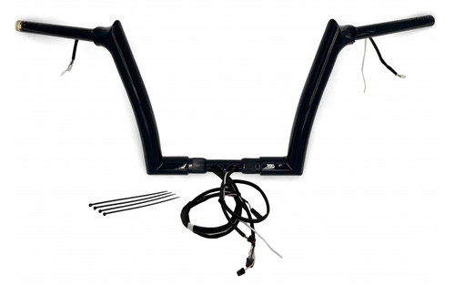Fat Baggers 812912-B 12" EZ Install Pointed Top Gloss Black Handlebar Kit 17-24 Road Glide