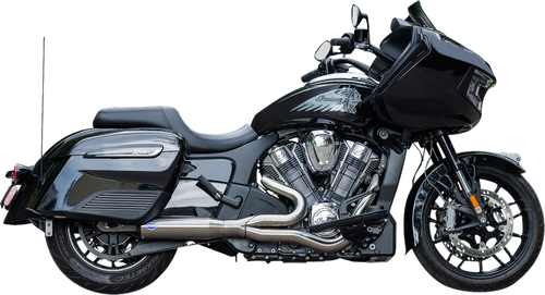 S&S CYCLE 550-1082 2-into-1 Qualifier Exhaust System - Race Only Brushed Stainless Steel