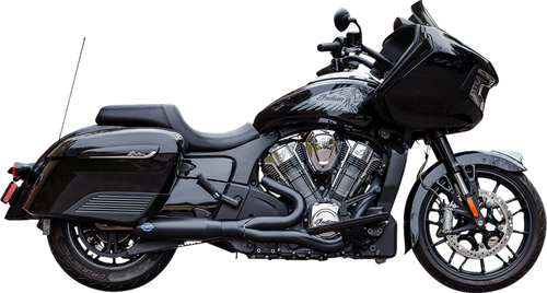 S&S CYCLE 550-1084 2-into-1 Qualifier Exhaust System - Race Only Black Stainless Steel