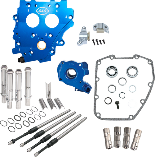 S&S CYCLE 310-1271 Cam Chest Kit without Cams for Chain Drive Twin Cam - Chain Drive Chrome Pushrods Twin Cam