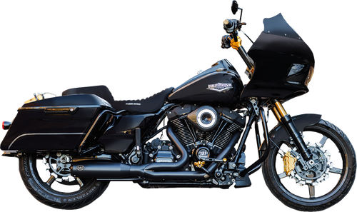 S&S CYCLE 550-1109 2-into-1 Qualifier Exhaust System - Race Only Guardian Black