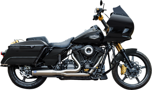 S&S CYCLE 550-1107 2-into-1 Qualifier Exhaust System - Race Only Brushed Stainless