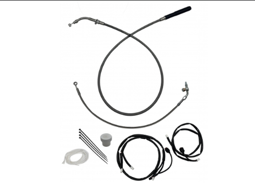 Fat Baggers 149918 Stainless Braided EZ Install Kit For 18" Handlebars 23-24 FLTRSE - 24 FLTR