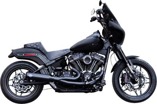 S&S CYCLE 550-1104 2-into-1 Qualifier Exhaust System - 50-State Black Softail