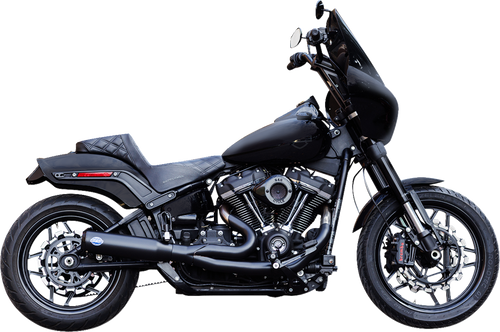 S&S CYCLE 550-1104 2-into-1 Qualifier Exhaust System - 50-State Black Softail