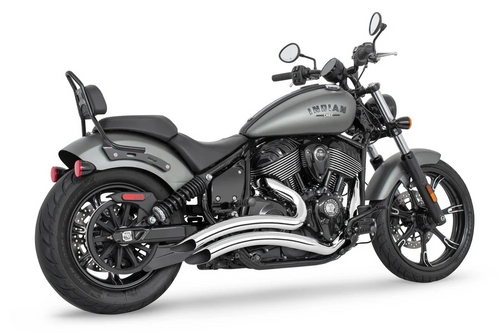 Freedom FPE IN00455 Chrome Sharp Curve Radius Exhaust Scallop Cut INDIAN CHIEF / SPORT / BOBBER / SUPER 22-25