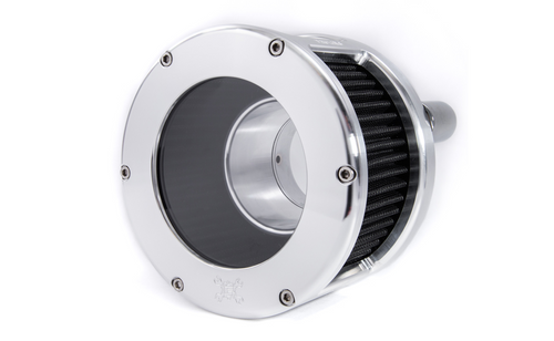 Feuling 5522 BA Air Cleaner Kit Tall Raw w Black Filter M8 17-24