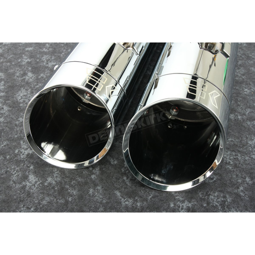 Khrome Werks 202665 4.5" exhaust Mufflers Chrome w edge tip FL m8 17-24