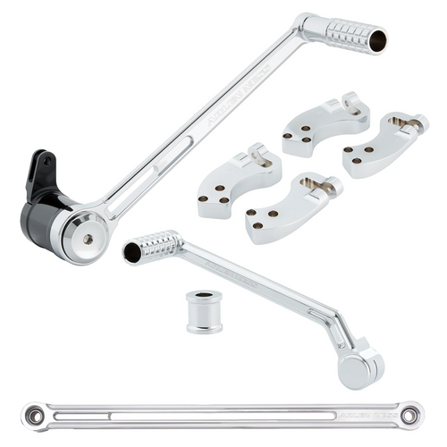 Arlen Ness 410-037 Chrome + 3" Extended Foot Control kit Fl Touring HD FL 08-24