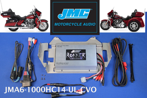 J&M JMA6-1000HC14-UL JMC Rokker 1000XXR Stage6 4-CH AMP Kit 2014-2023 Harley Cvo Ultra/TRI-Glide