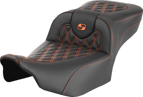 Saddlemen 823-07-18403 Roadsofa Extended Reach Seat  Lattice Orange Stitch FLTR FLHX 23-24