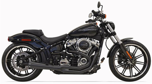 Bassani Xhaust 1S62RB Road Rage Black for 2020 Softail Breakout, 2018-21 Fat Boy FXDR