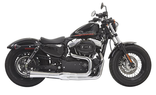 Bassani 1X22R Chrome Long Mega Power Road Rage 2:1 Exhaust 04-13 XL Sportster