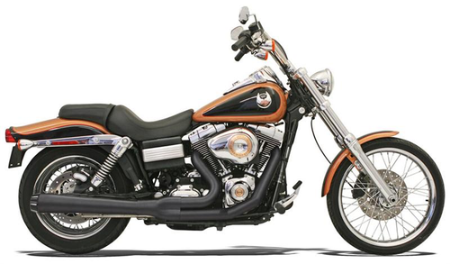 Bassani Xhaust 13321R Road Rage 2 into 1 System with Long Megaphone for Dyna 91-05