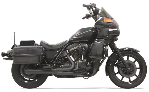 Bassani 1FXRFB Black Short 2-1 Road Rage Exhaust System for FXR