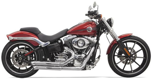 Bassani 1S33D Pro Street Turn Out Exhaust System for Softail Breakout