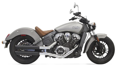 Bassani 8S17BSB Black 3 in. Slip on Slash Cut Mufflers for Indian Scout 2014-2016