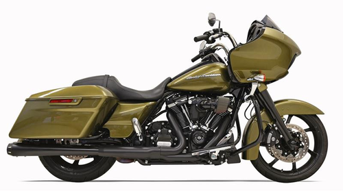 Bassani 1F17RB Crossover Eliminator and Black megaphone Slip on Muffler for 2017-20 Bagger
