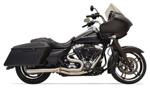 Bassani 1F12SS Road Rage 3 Stainless for Bagger Mid-Length Megaphone Muffler