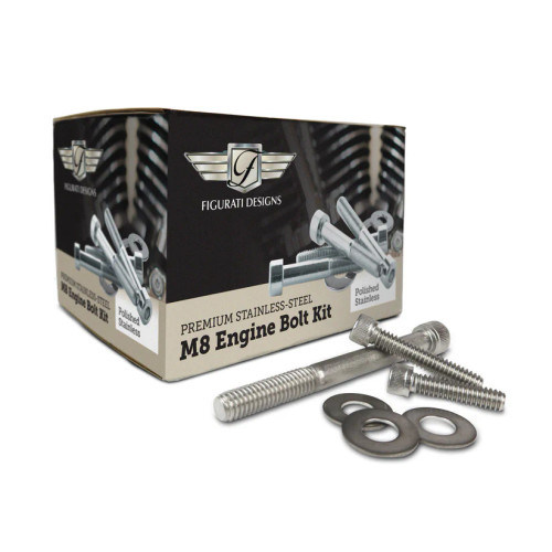 Figurati FD100M8 BOLTSS Engine Bolt Kit M8 Polished StainlessSteel