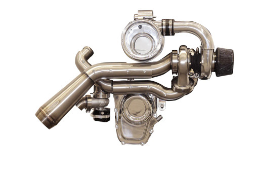 Trask TM-7600-PO Tornado Turbo Performance Kit - Polished with Brushed Stainless Steel Exhaust