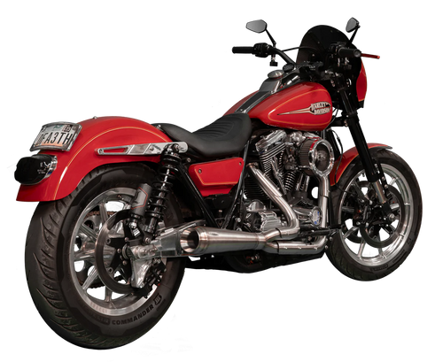 Trask TM-5030 Assault: 2 Into 1 Harley-Davidson FXR Exhaust Brushed Stainless