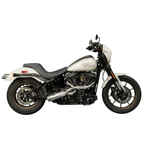 Trask TM-5130 Big Sexy: 2 into 1 Harley-Davidson Softail Exhaust 2018-2023 M8 Softail w/Factory Saddlebags Black