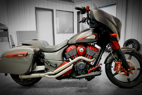 Trask TM-5200 Assault 2:1 Brushed Stainless Exhaust Indian Chieftain
