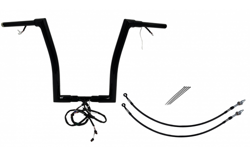 Fat Baggers 601316-B EZ Install Wired Handlebars 1-1/2" Flat Top 16" Black