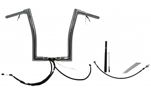 Fat Baggers 612916 EZ Install Wired Handlebars 1-1/2" Flat Top 16" Chrome