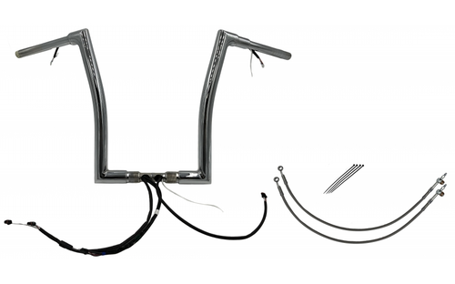 Fat Baggers 601316 EZ Install Wired Handlebars 1-1/2" Flat Top 16" Chrome