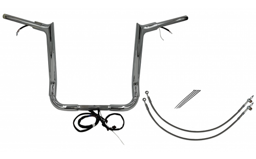 Fat Baggers 801216 EZ Install Wired Handlebars 1-1/2" Pointed Top 16" Chrome