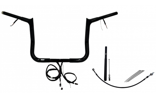 Fat Baggers 901916 EZ Install Wired Handlebars 1-1/4" Pointed Top 12" Black