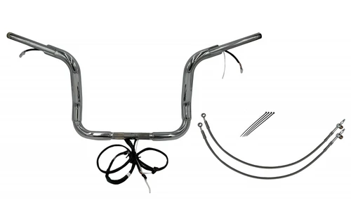 Fat Baggers 802512 EZ Install Wired Handlebars 1-1/2" Round Top 12" Chrome