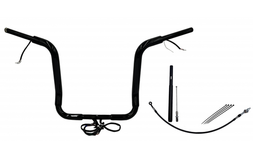 Fat Baggers 812416-B EZ Install Wired Handlebars 1-1/2" Round Top 16" Black