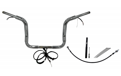 Fat Baggers 812412 EZ Install Wired Handlebars 1-1/2" Round Top 12" Chrome