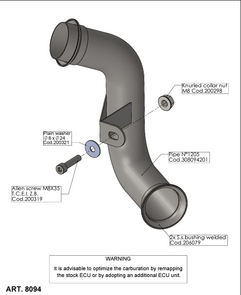 Leovince 8094 Cat delete link pipe Ktm 890 790  L A2