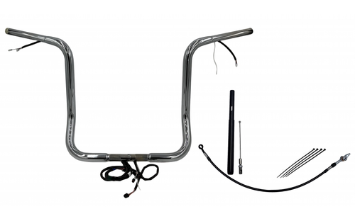 Fat Baggers 912516 EZ Install Wired Handlebars 1-1/4" Round Top 16" Chrome