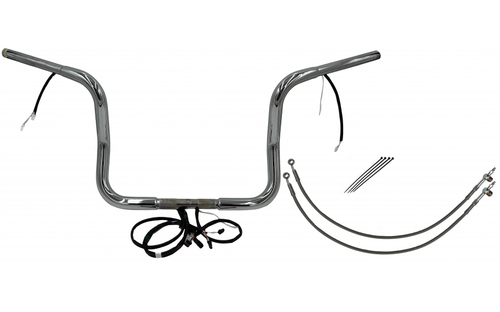 Fat Baggers 902512 EZ Install Wired Handlebars 1-1/4" Round Top 12" Chrome