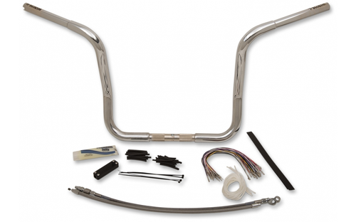 Fat Baggers 909414 1¼" Round Top Handlebar Kit- 14" Chrome- 08-13 Street Glide/Electra Glide Models
