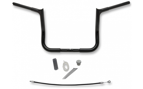Fat Baggers 909112 1¼" Pointed Top Handlebar Kit- 12" Black- 08-13 Street Glide/Electra Glide Models