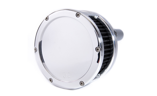 Feuling 5537 BA Air Cleaner Kit Chrome finish, Solid Cover, Black filter 17-24 M8